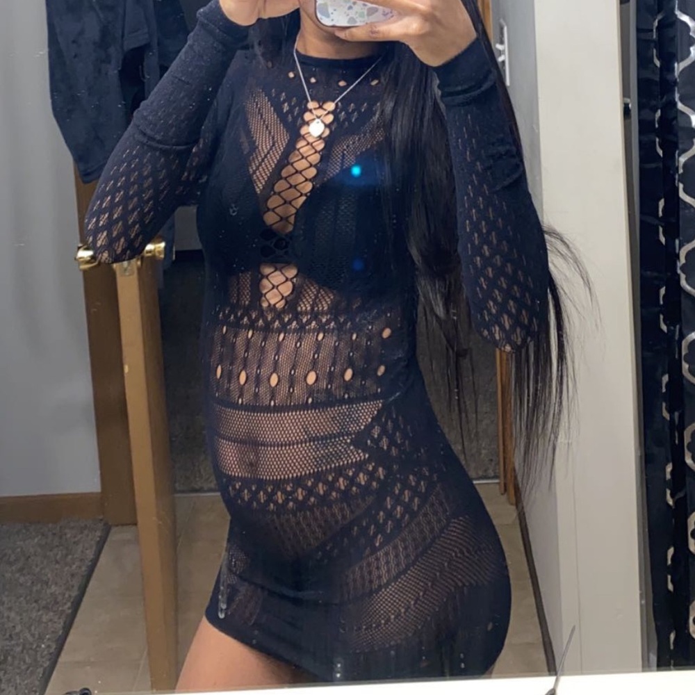 Black lace dress ONE SIZE